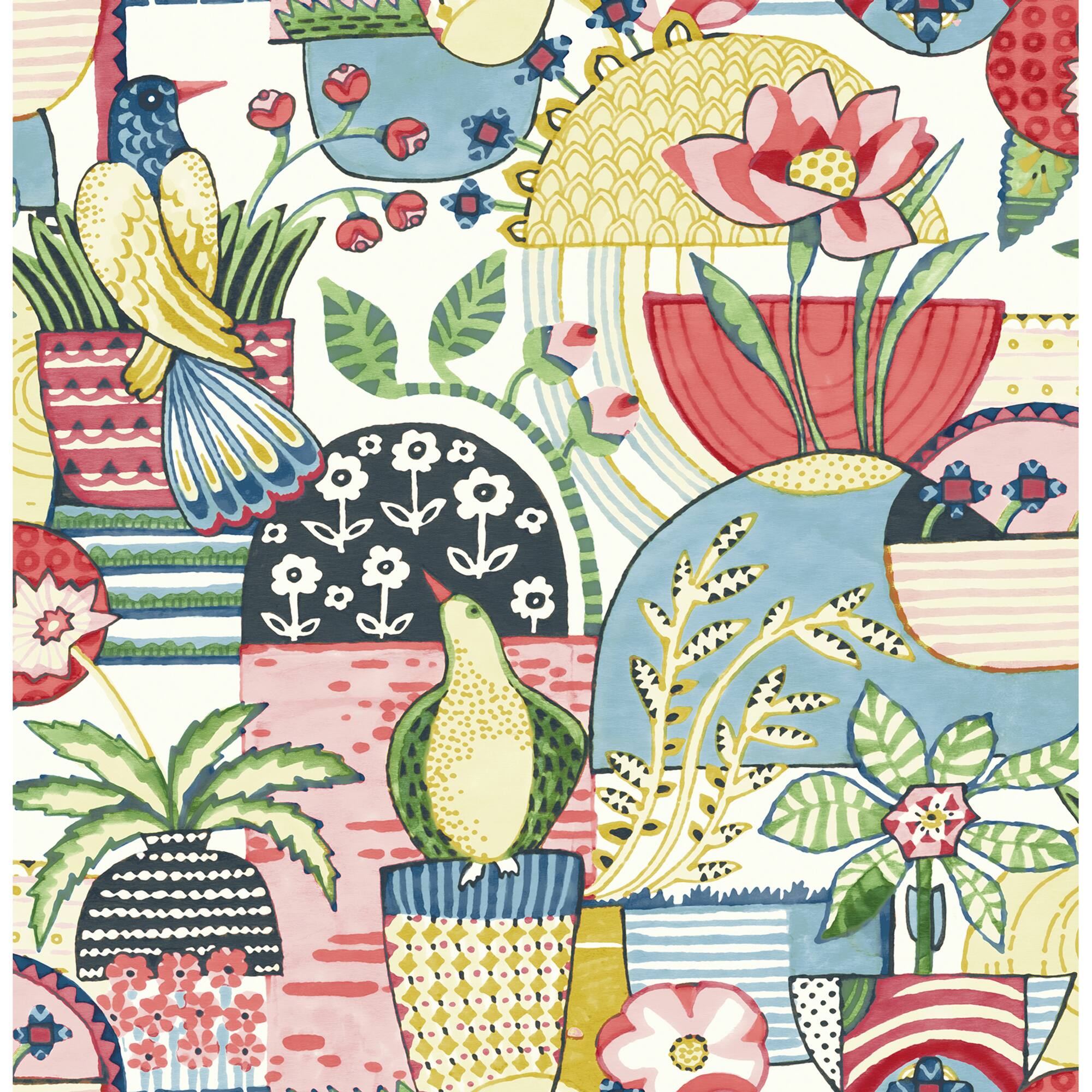 Caroline et Bettina Multicolor Avriel Peel & Stick Wallpaper